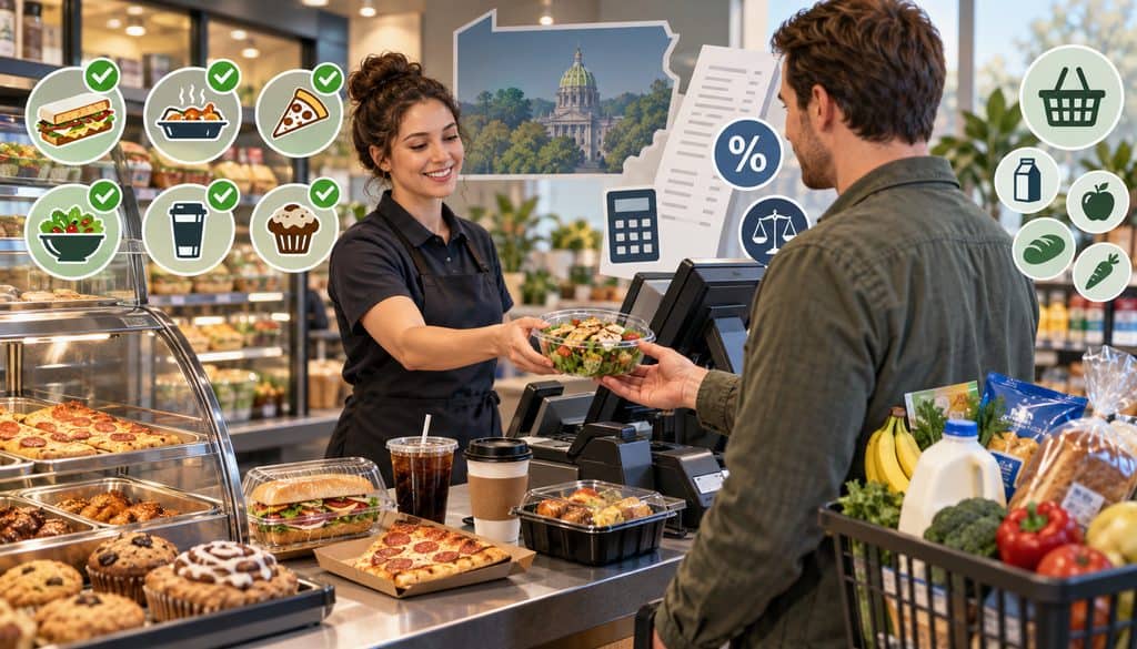 Pennsylvania ready-to-eat food sales tax at a deli checkout