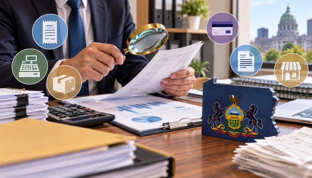 Pennsylvania sales tax audit reviewing business records and receipts